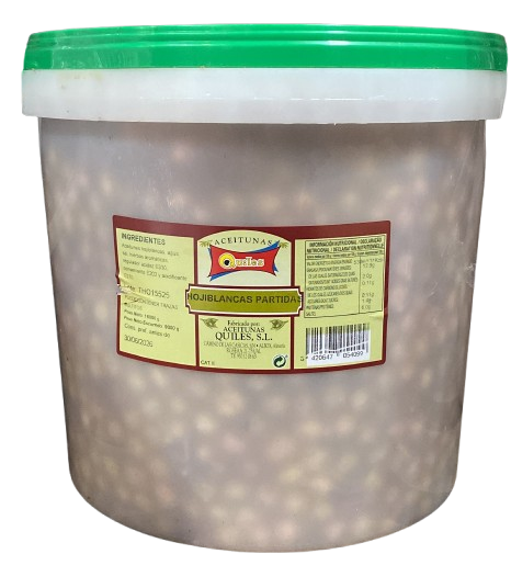 ACEITUNAS VERDES PARTIDAS CUBO 16 KG CAM