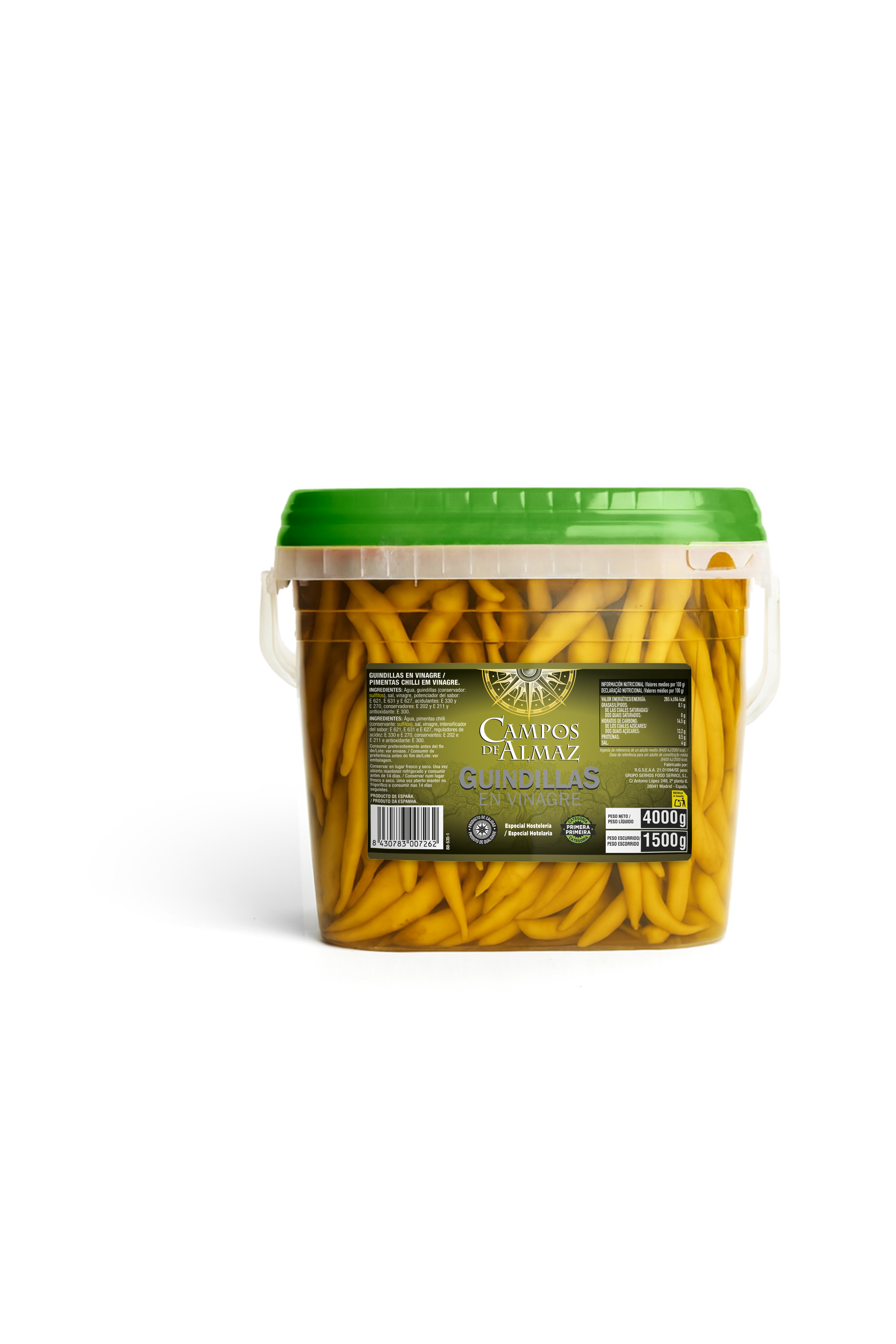 GUINDILLA VINAGRE 4KG (P.E. 1,5KG) CAMPOS