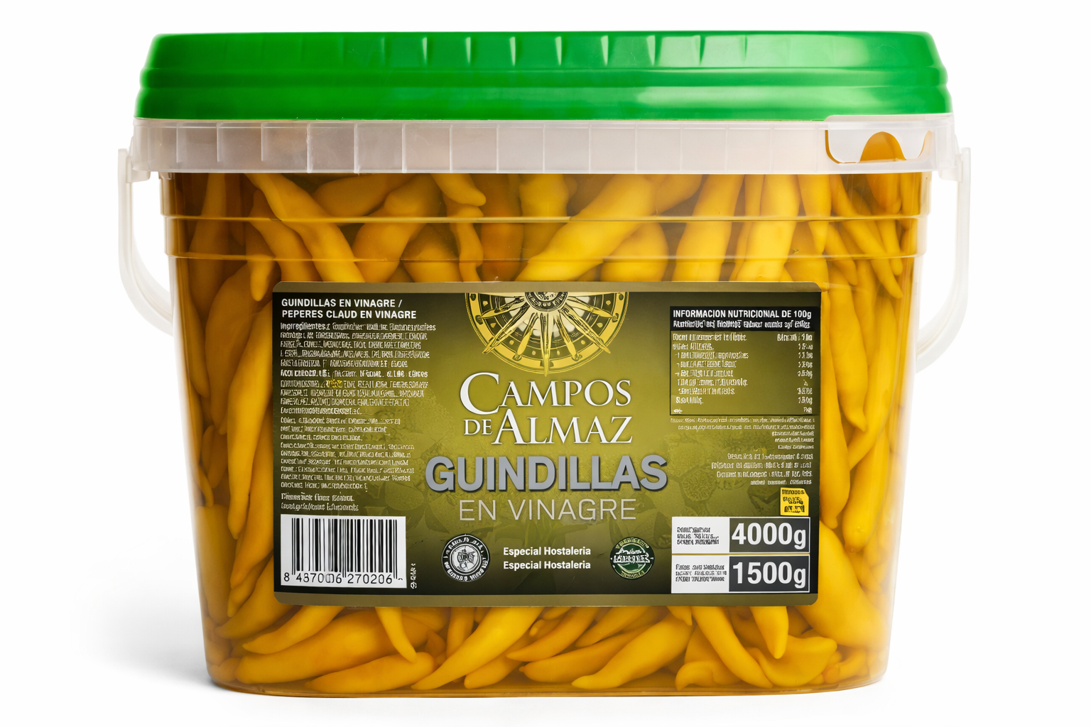 GUINDILLA VINAGRE CUBO 4 KG P.E.1,5 KG CAMPOS