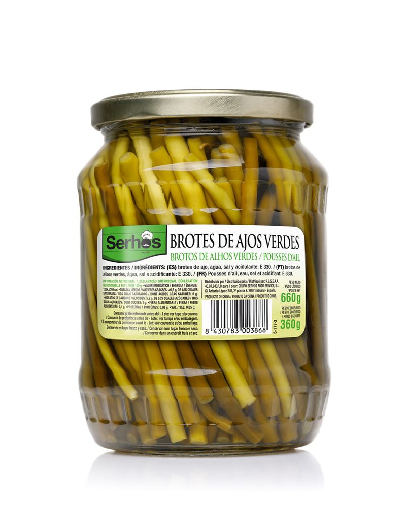 BROTES AJOS VERDES FRASCO 1 KG P.E. 360 