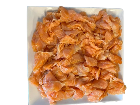 RECORTES SALMON NORUEGO AHUMADO 1KG CONG.