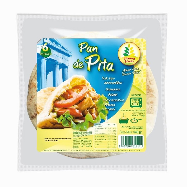 PAN DE PITA (20 PAQ. DE 6 UNIDADES)