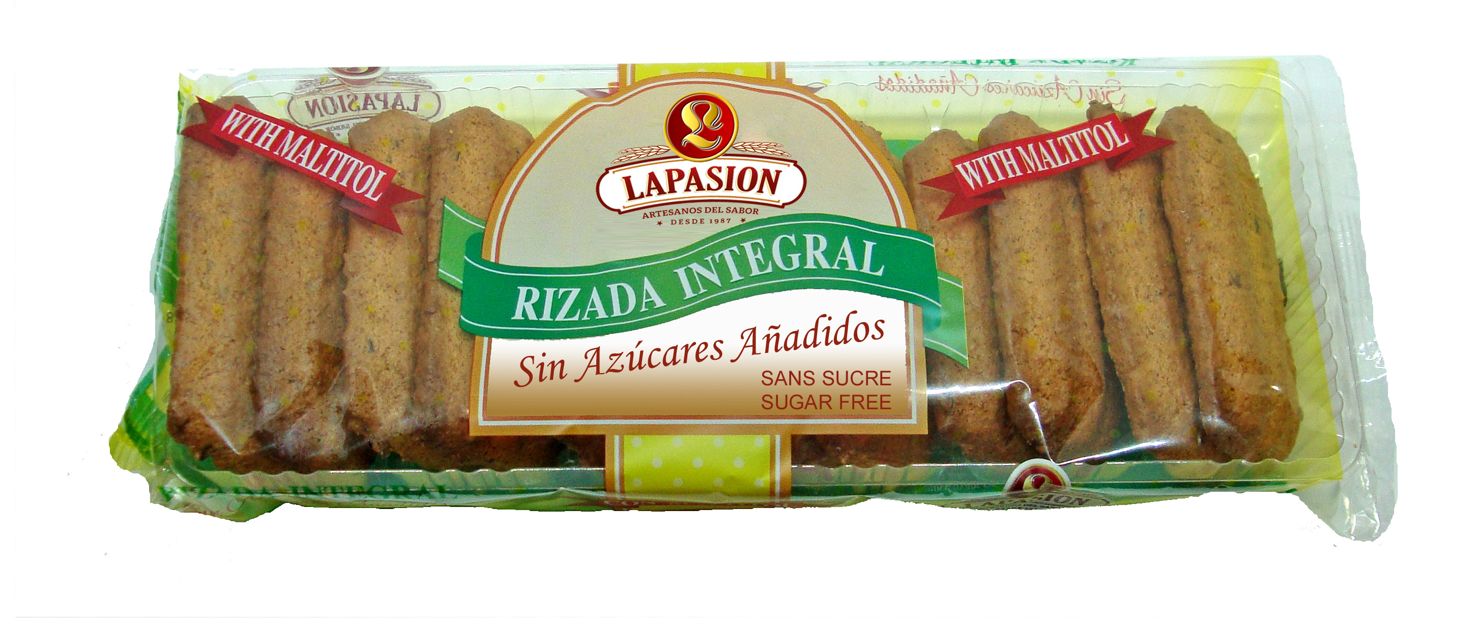 GALLETA RIZADA SIN FRUCTO 12Ux180GR LAPASION