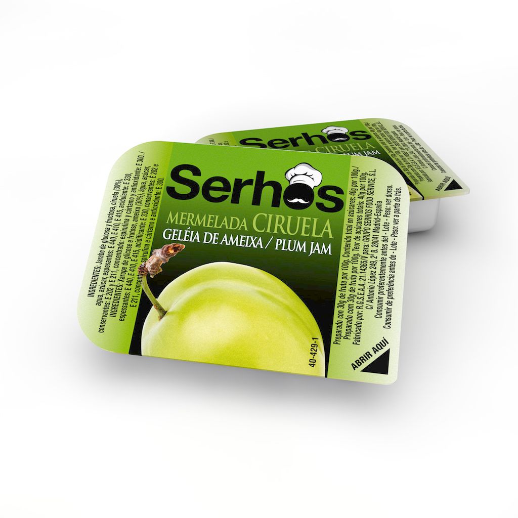 MERMELADA CIRUELA (288U) 20 GR SERHOS