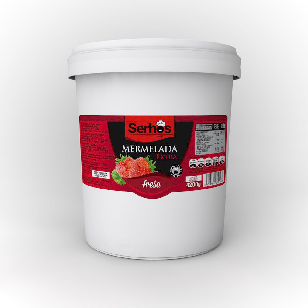 MERMELADA FRESA CUBO 4,20 KG SERHOS