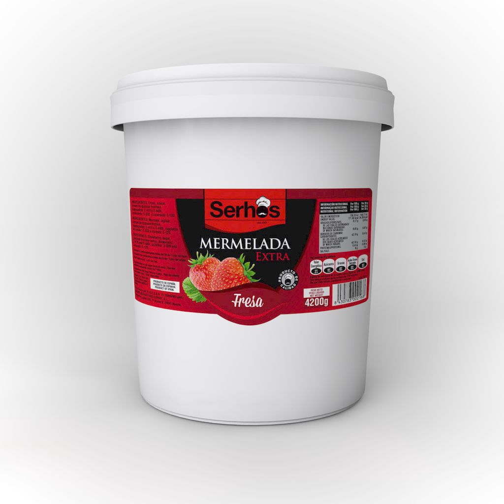 MERMELADA FRESA CUBO 4,20 KG SERHOS