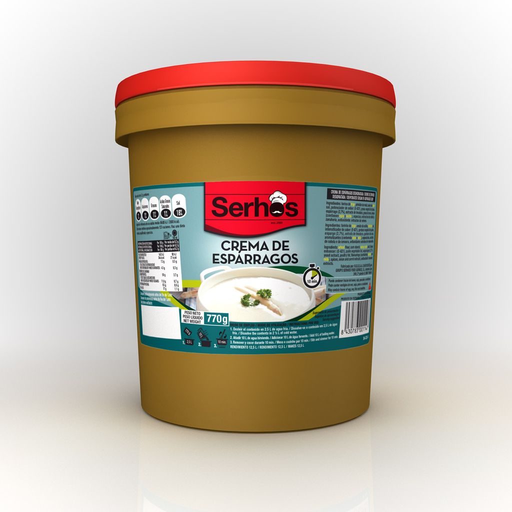 CREMA ESPARRAGOS 770 GR (12,5 L) SERHOS