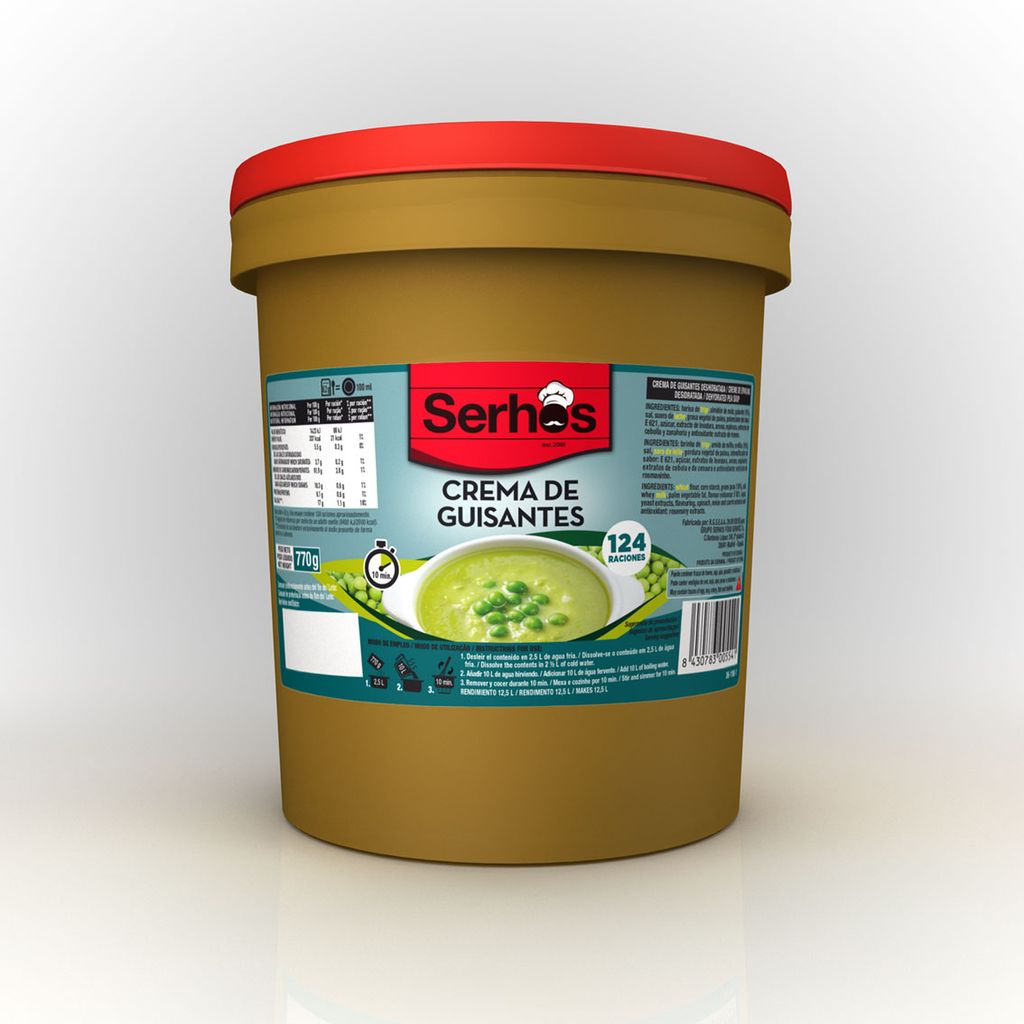 CREMA GUISANTES 770 GR (12,5 L) SERHOS