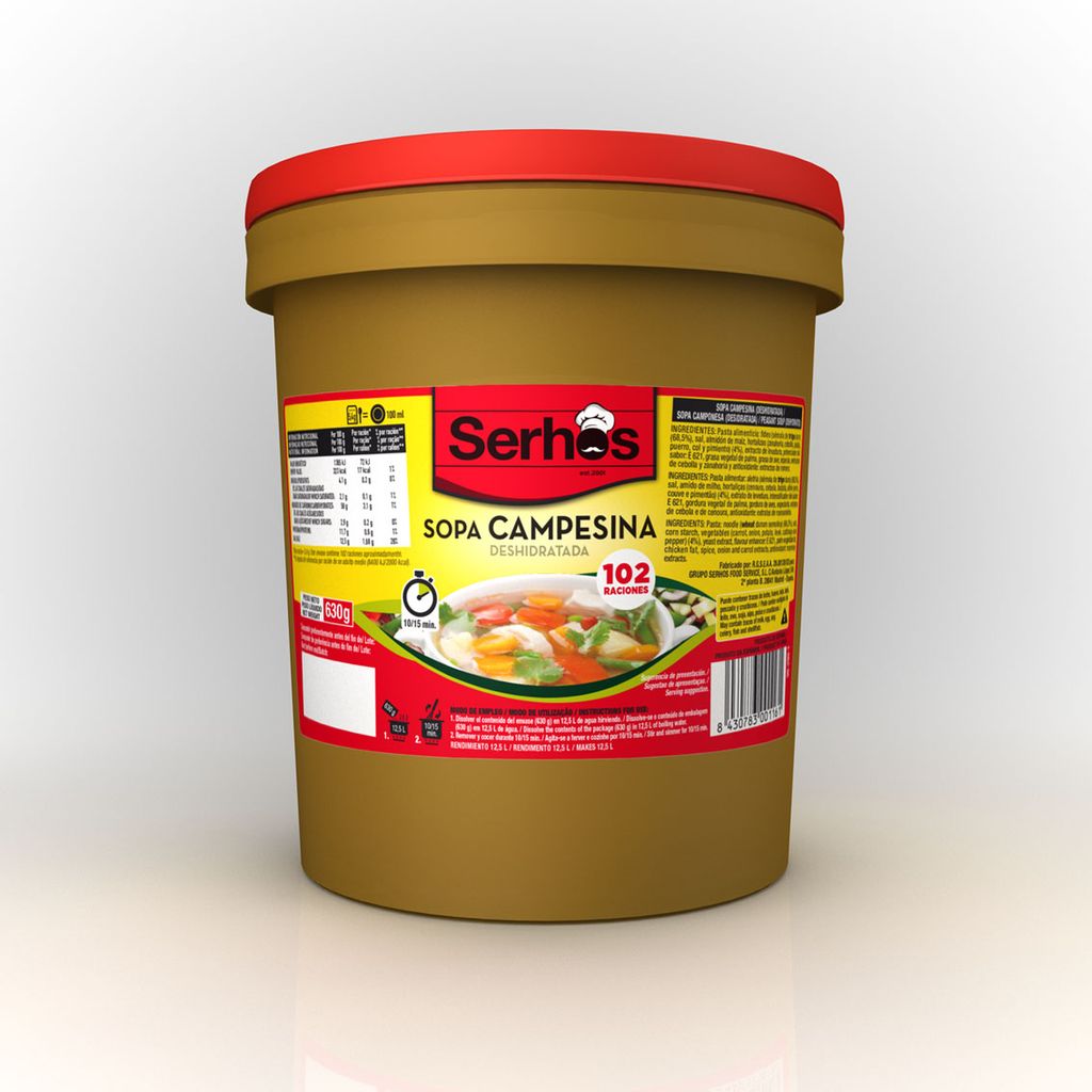 SOPA CAMPESINA 630 GR (12,5 L) SERHOS