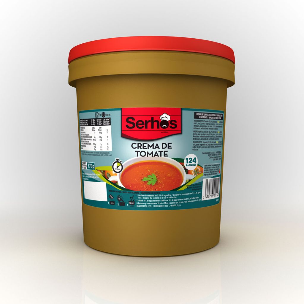 CREMA TOMATE 770 GR (12,5 L) SERHOS
