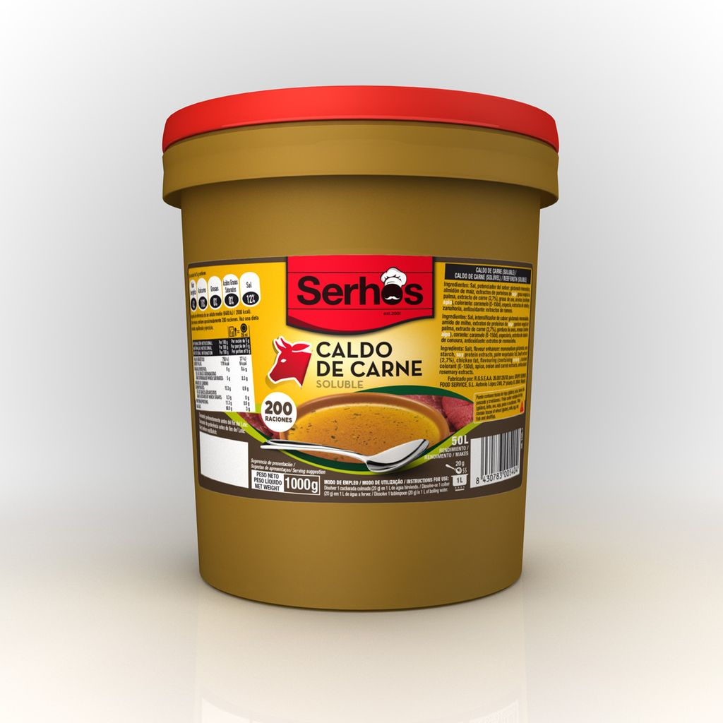 CALDO CARNE 1 KG SERHOS SIN GLUTEN