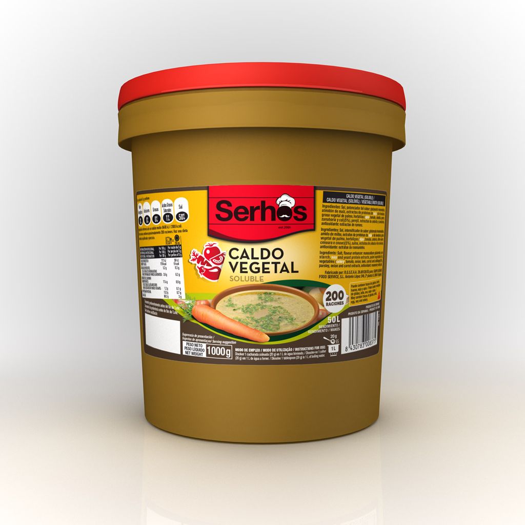 CALDO VEGETAL 1 KG SERHOS SIN GLUTEN