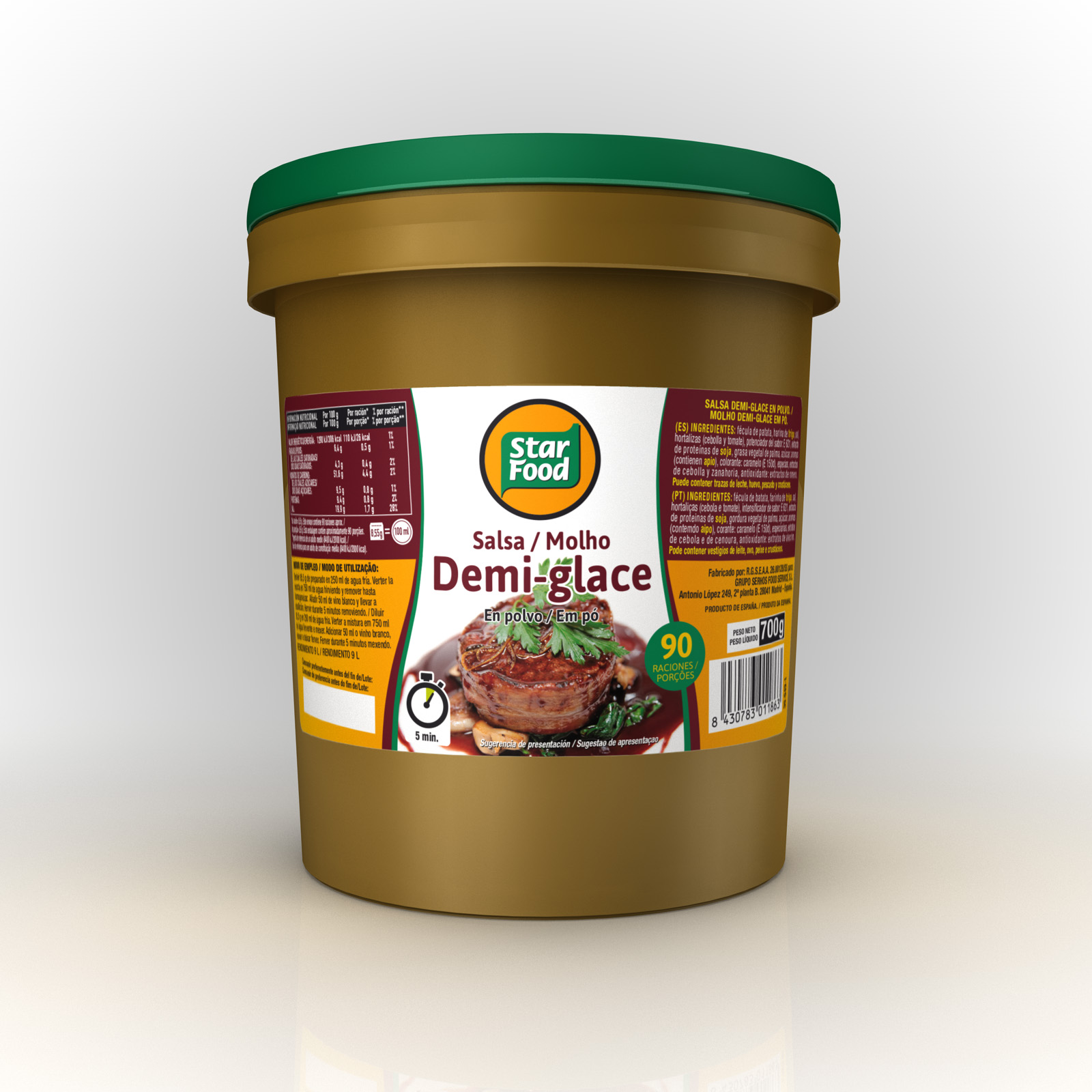 SALSA DEMI GLACE 900 GR SERHOS SELECCION