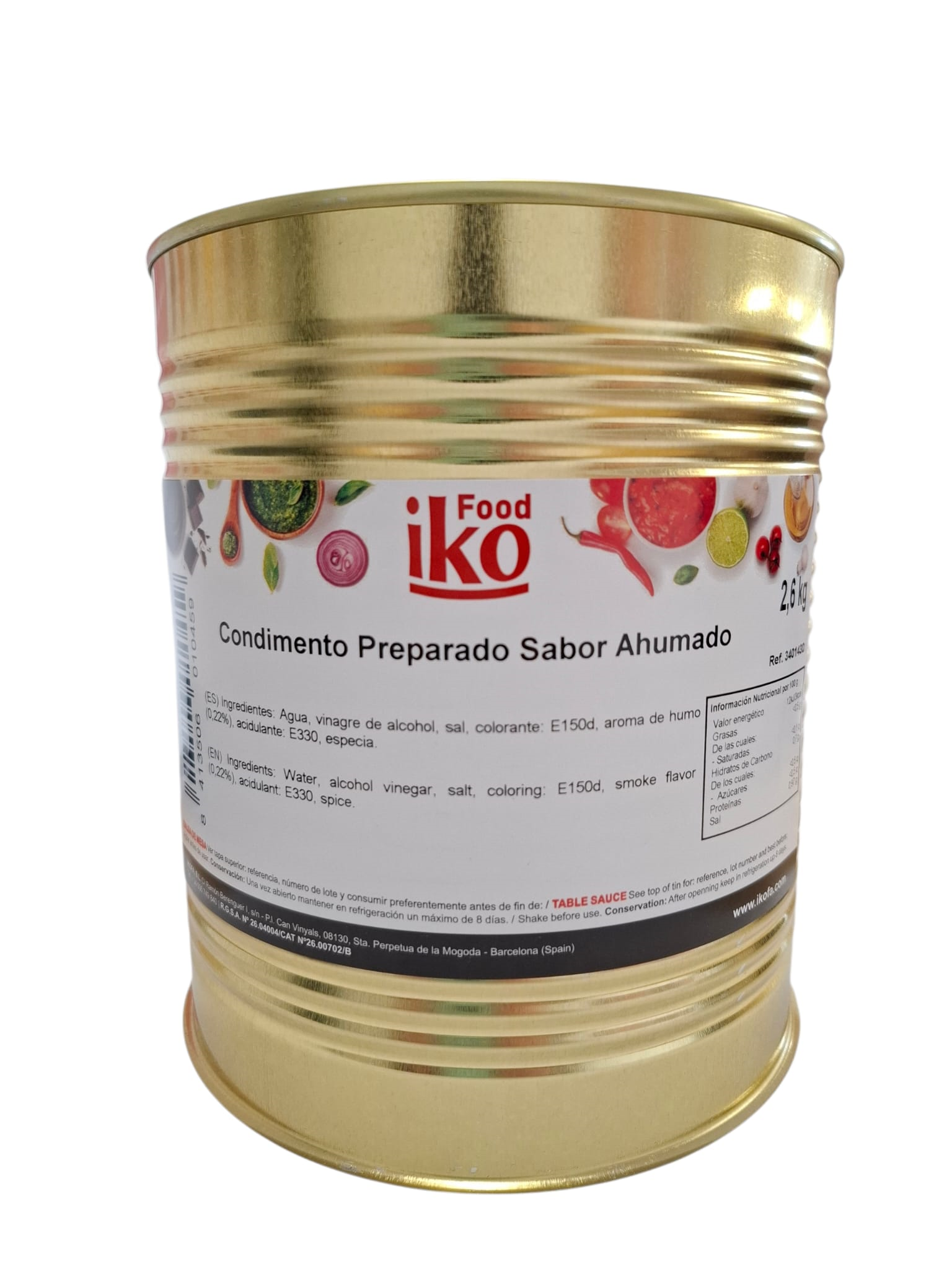 SALSA SMOKE HICKORY LATA 2.6 KG IKO