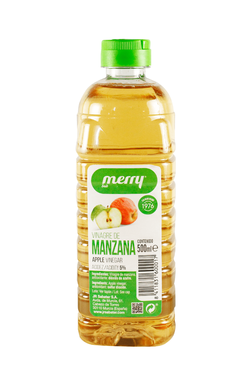 VINAGRE DE SIDRA 500 ML (PLASTICO)