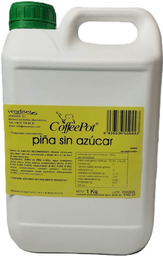 ZUMO CONC. SIN AZUCAR 5L. PIÑA (LPD)