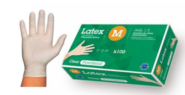 GUANTES LATEX GRANDES (PAQ 100 UNID)