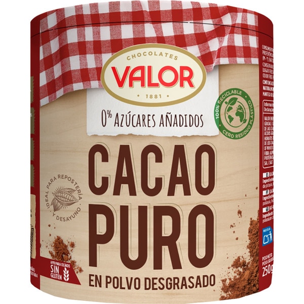 CACAO PURO AMARGO 250 GR VALOR