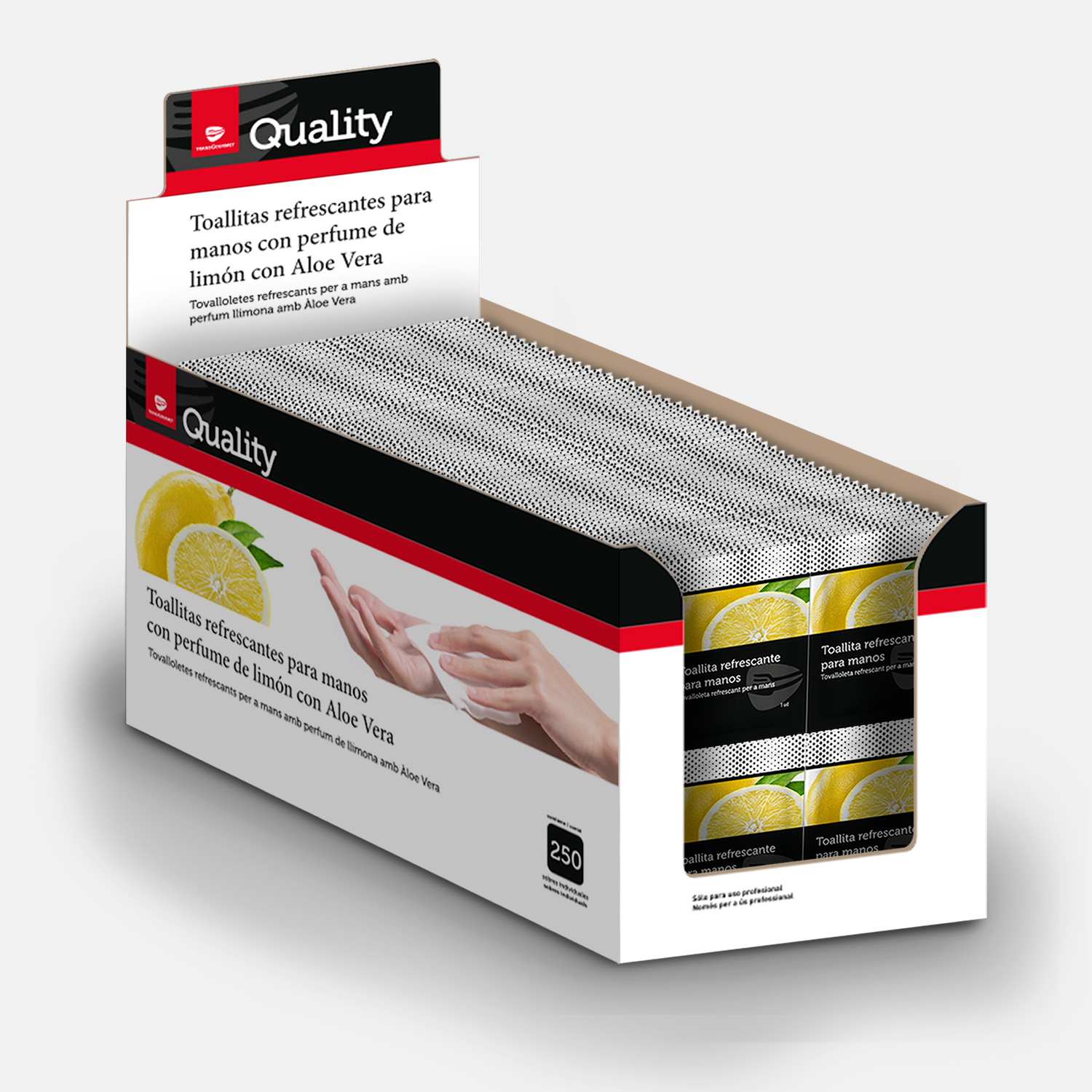 TOALLITAS AROMA LIMON 250 UNID
