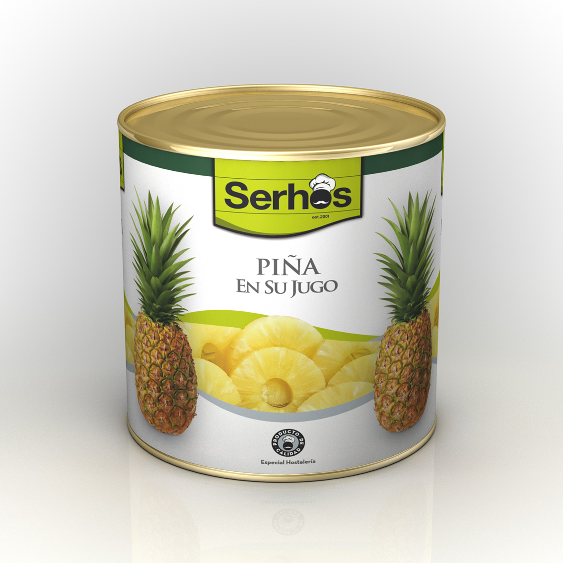 PIÑA JUGO ALM. LATA 3,10 KG P.E. 1,79 KG SERHOS