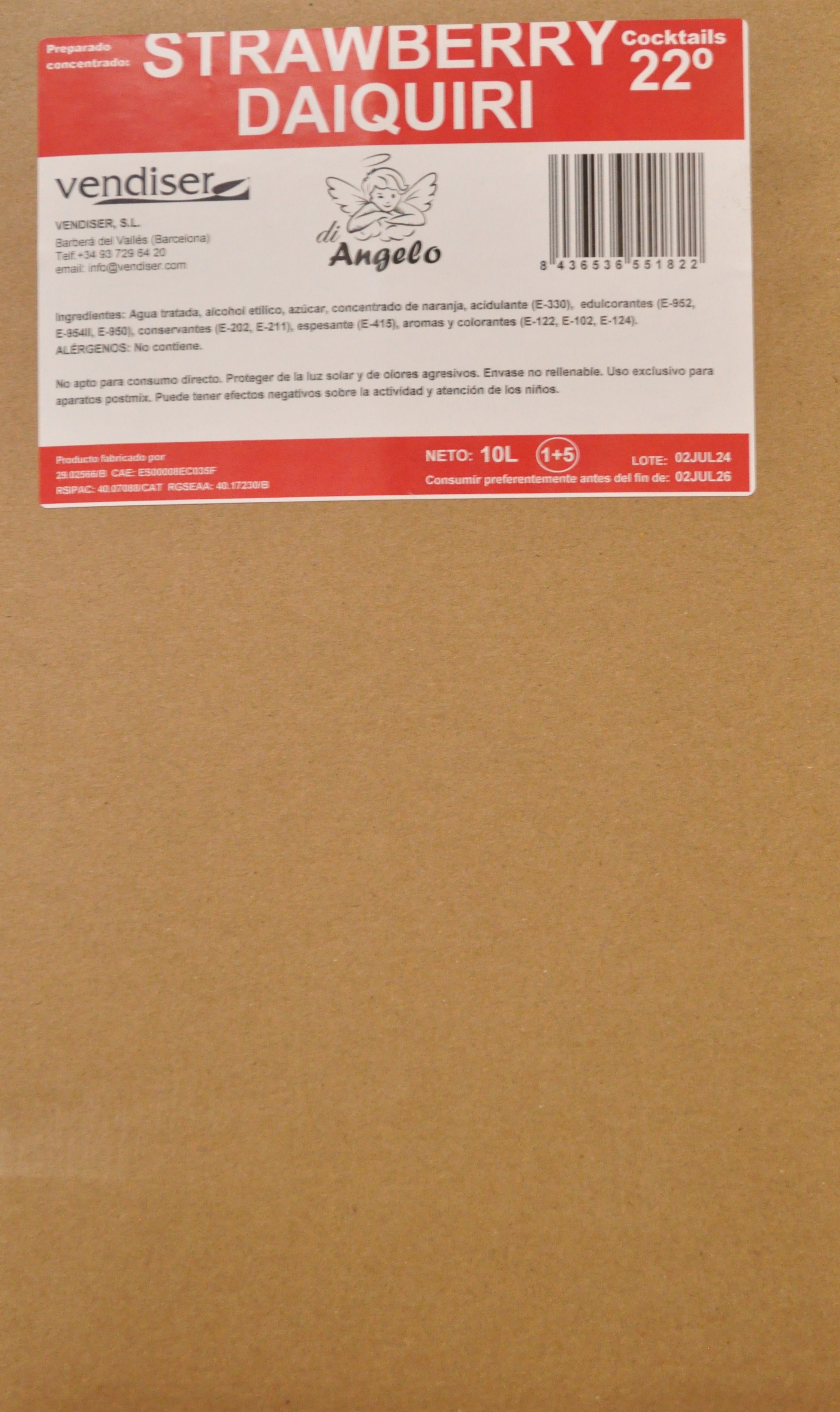 COCKTAIL DAIQUIRI FRESA BIB 10 L