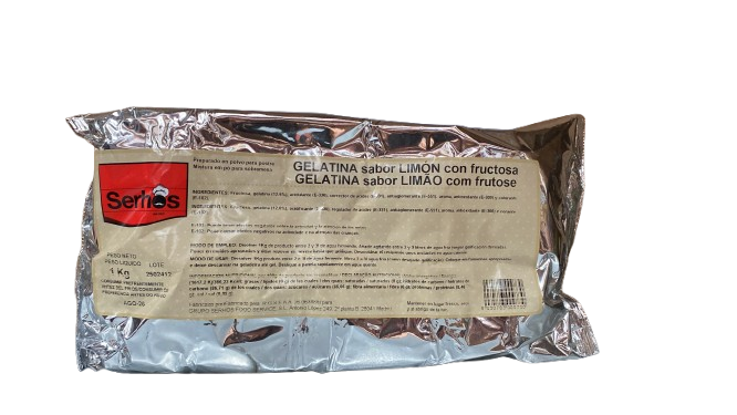 GELATINA LIMON CON FRUCTOSA 1 KG. SERHOS