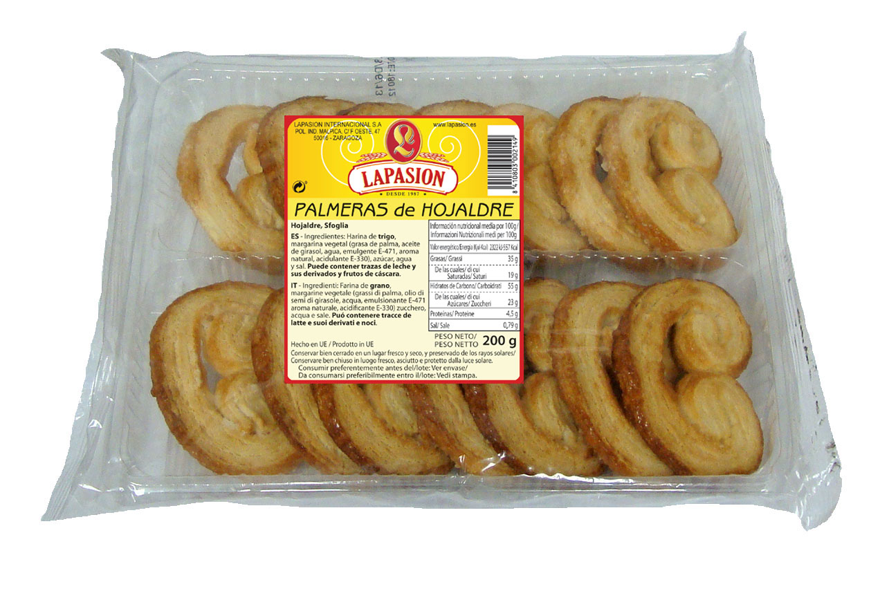 PALMERAS HOJALDRE (12  X 16ud)