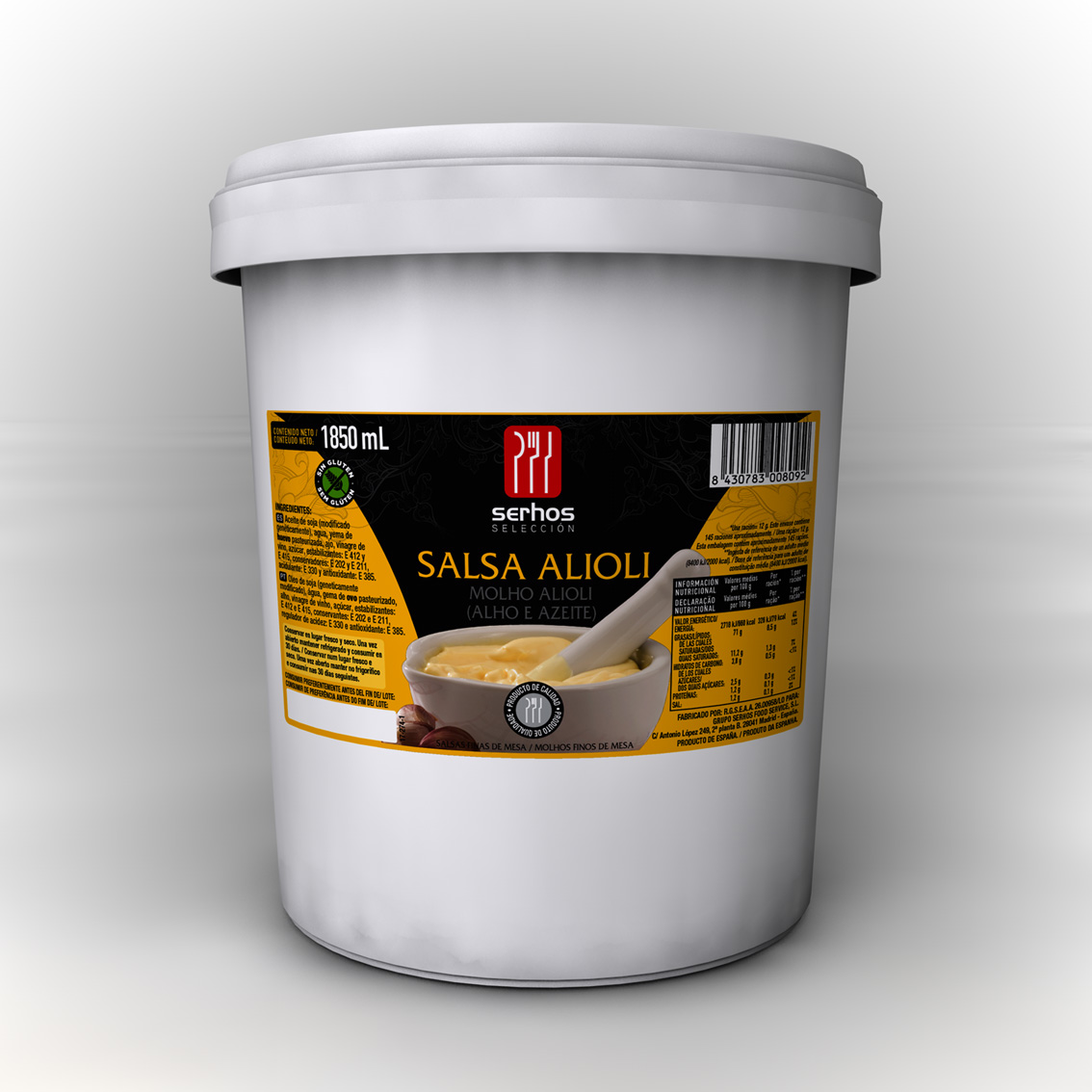 SALSA ALIOLI 2 KG SERHOS SELECCION