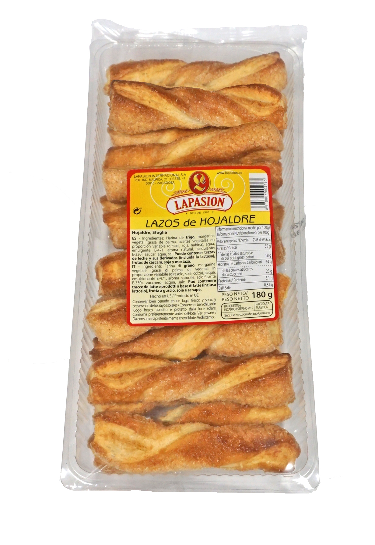 LACITOS HOJALDRE ( 9 PAQ X 16 UNID)