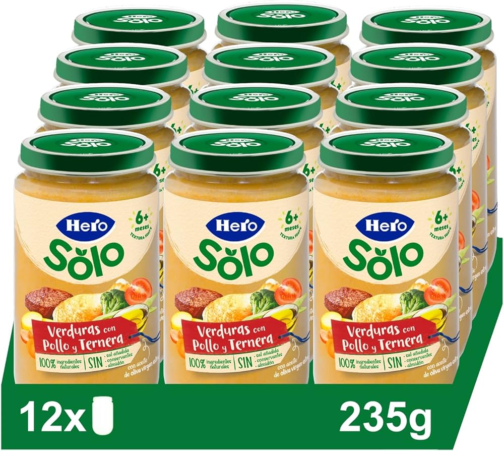 POTITO VERDURAS- POLLO-TERNERA 12 UD X 235 GR HERO