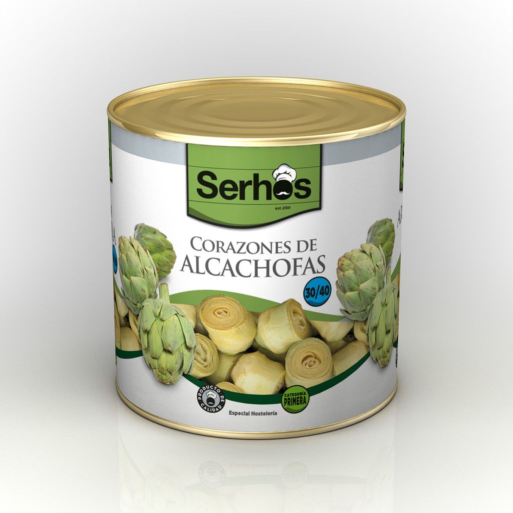 ALCACHOFAS ENTERA 30/40 LATA 3KG P.E 1,5