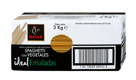 ESPAGUETIS TRICOLOR BOLSA 3 KG GALLO