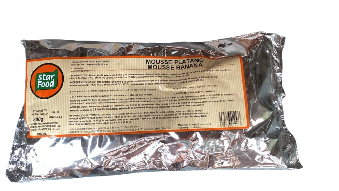 MOUSSE PLATANO 60 RAC. 800 GR STAR FOOD