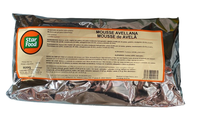 MOUSSE AVELLANA 60 RAC. 800 GR STAR FOOD