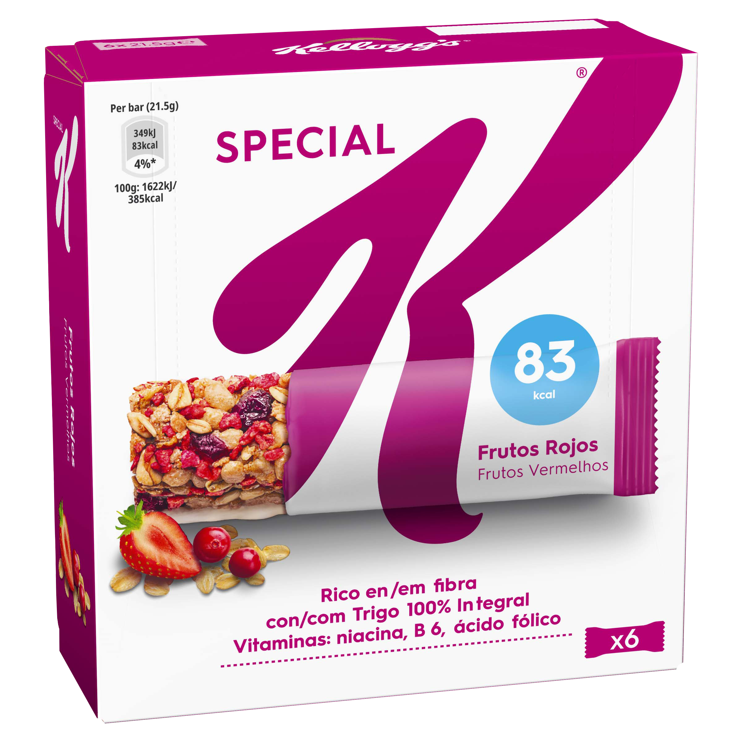 BARRITA SPECIAL K FRUT.ROJOS 21GR(14U X 6BARRITAS)
