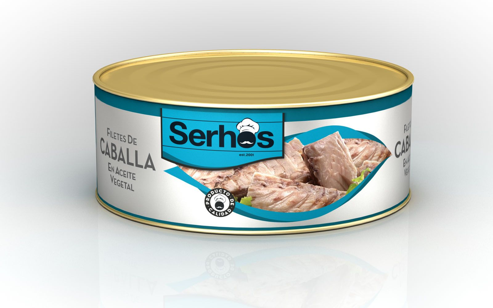 FILETE DE CABALLA LATA 1 KG P.E. 0,63 KG SERHOS