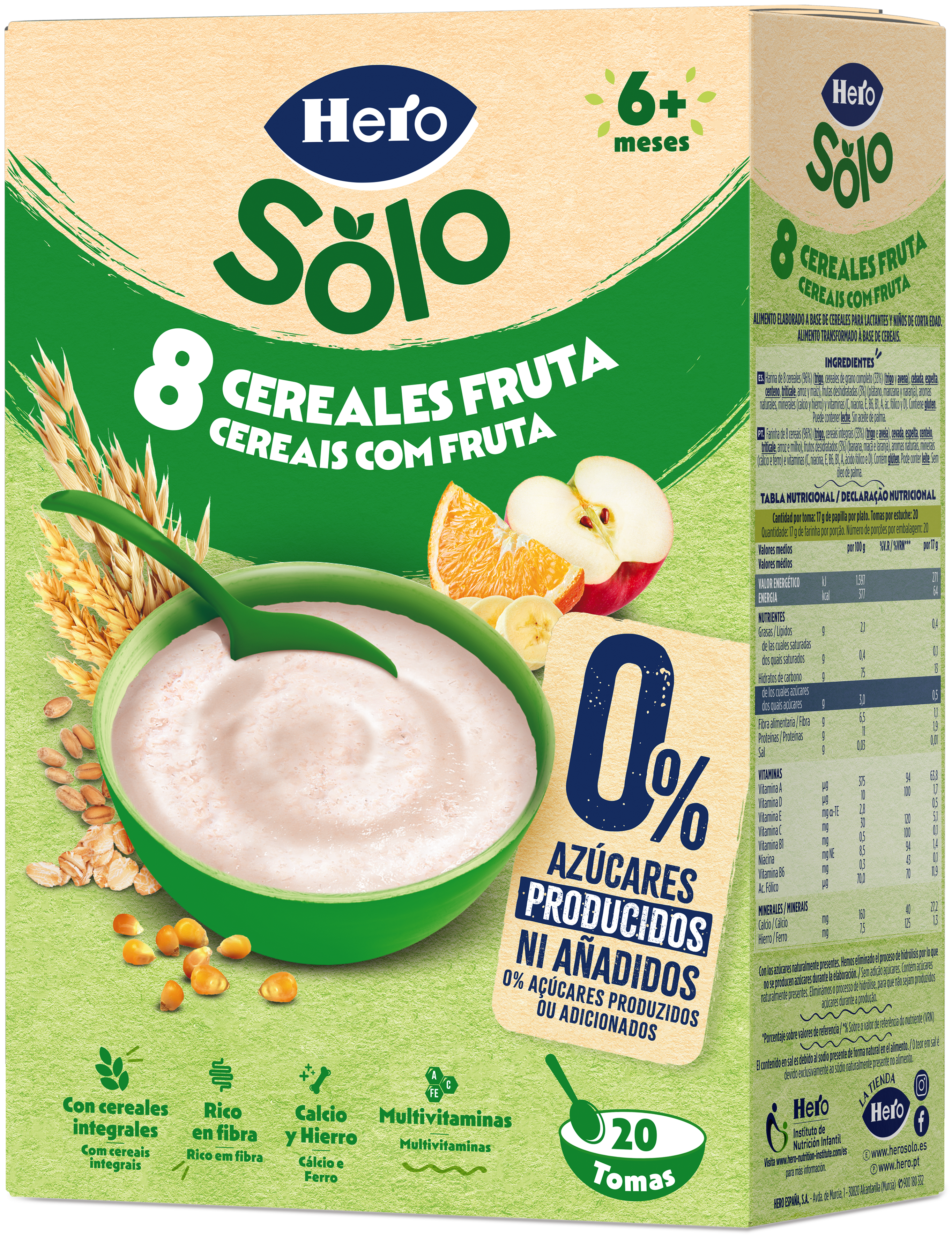 PAPILLA 8 CEREALES Y FRUTA (6U X 340 GR)