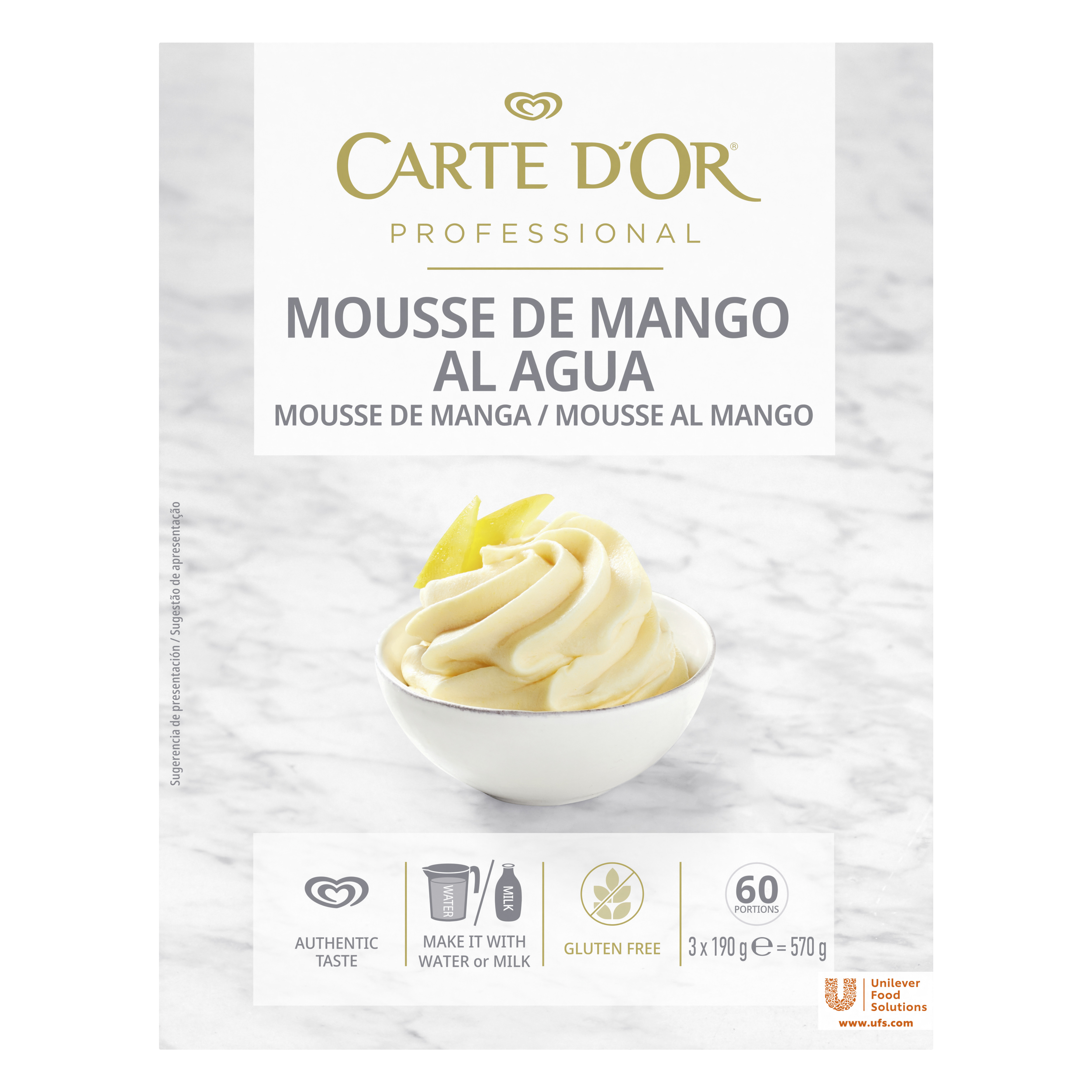 MOUSSE MANGO 570 GR CARTE D'OR