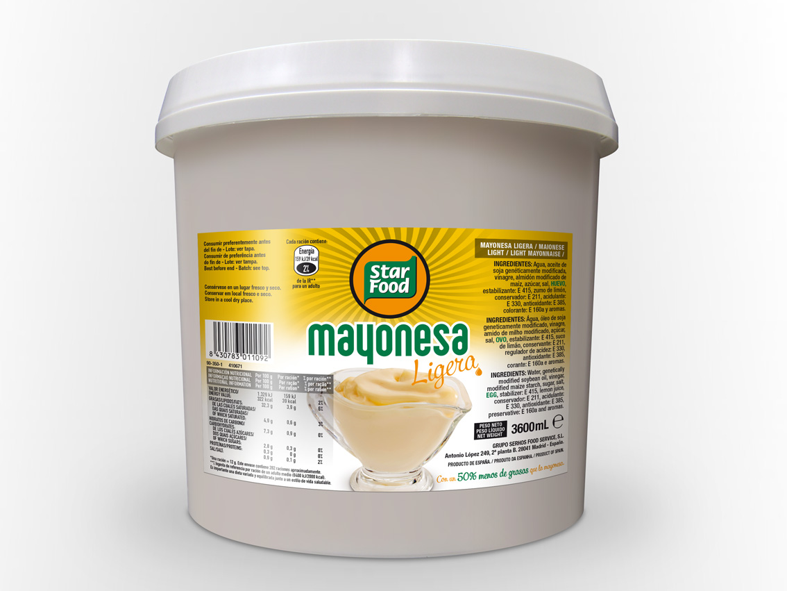 MAYONESA LIGERA 4 KG STAR FOOD