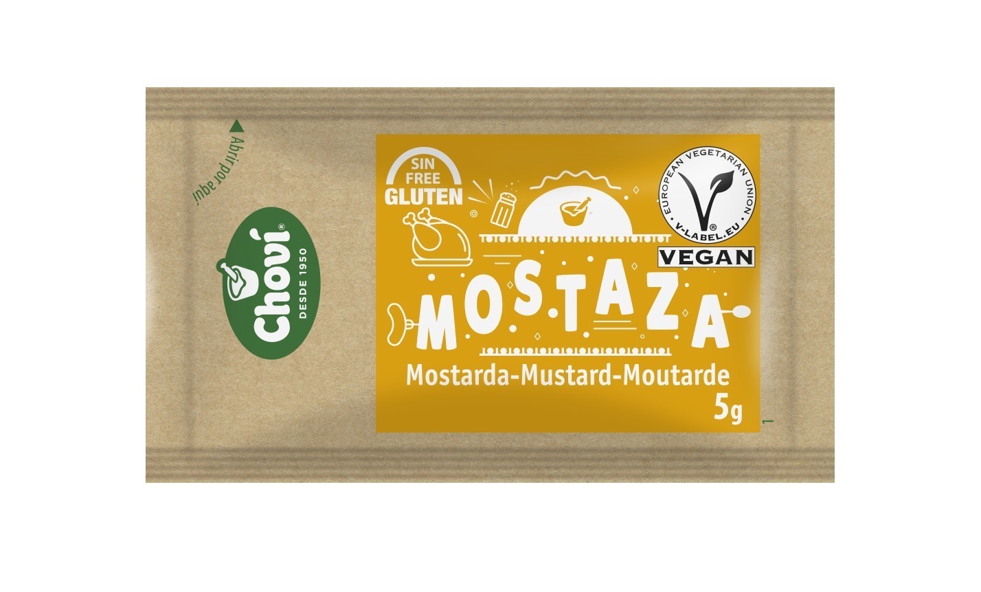 MOSTAZA MONODOSIS PAPEL 378 U 5 GR CHOVI