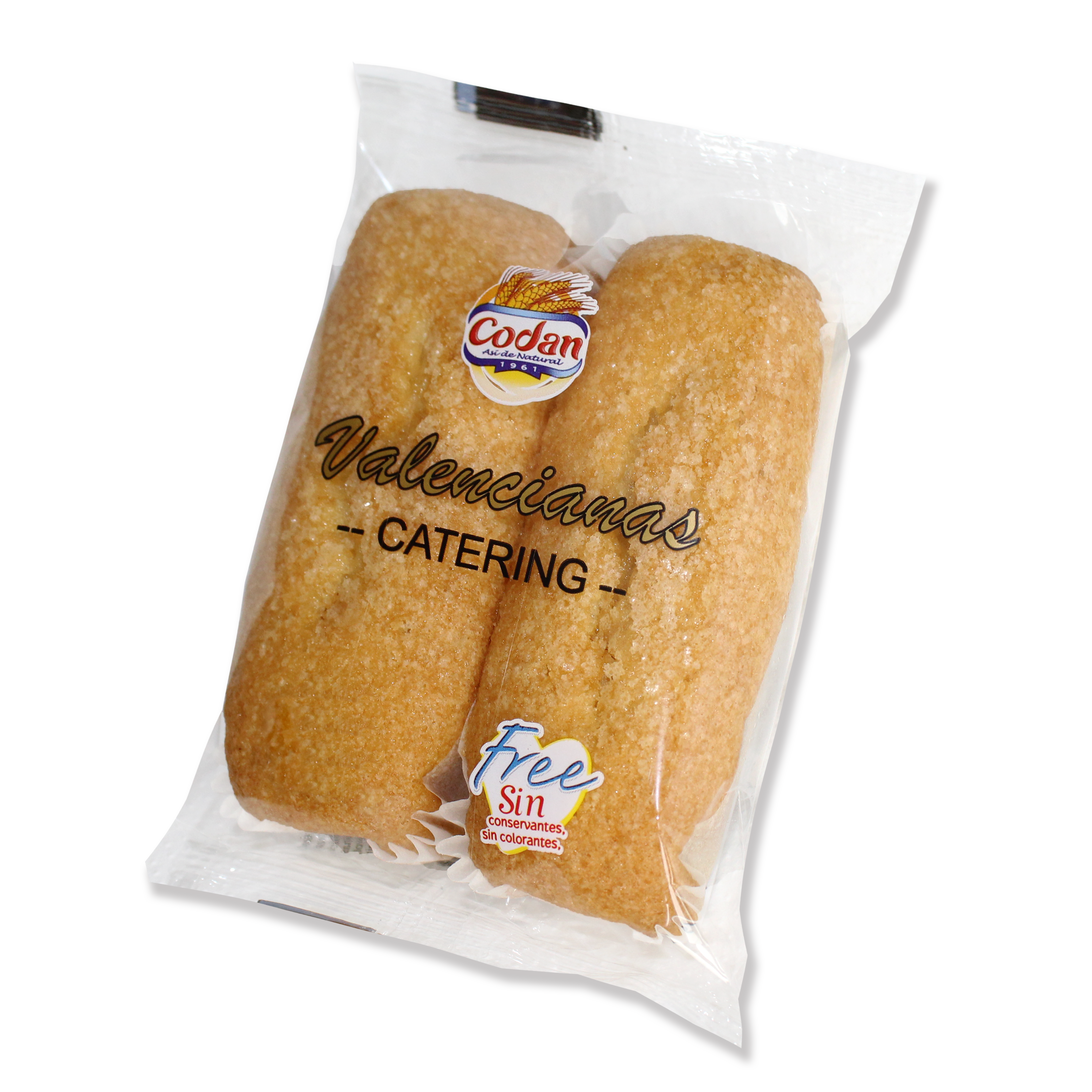 MAGDALENAS VALENCIANAS 56 UD X 2 PZ X 3,33KG CODAN