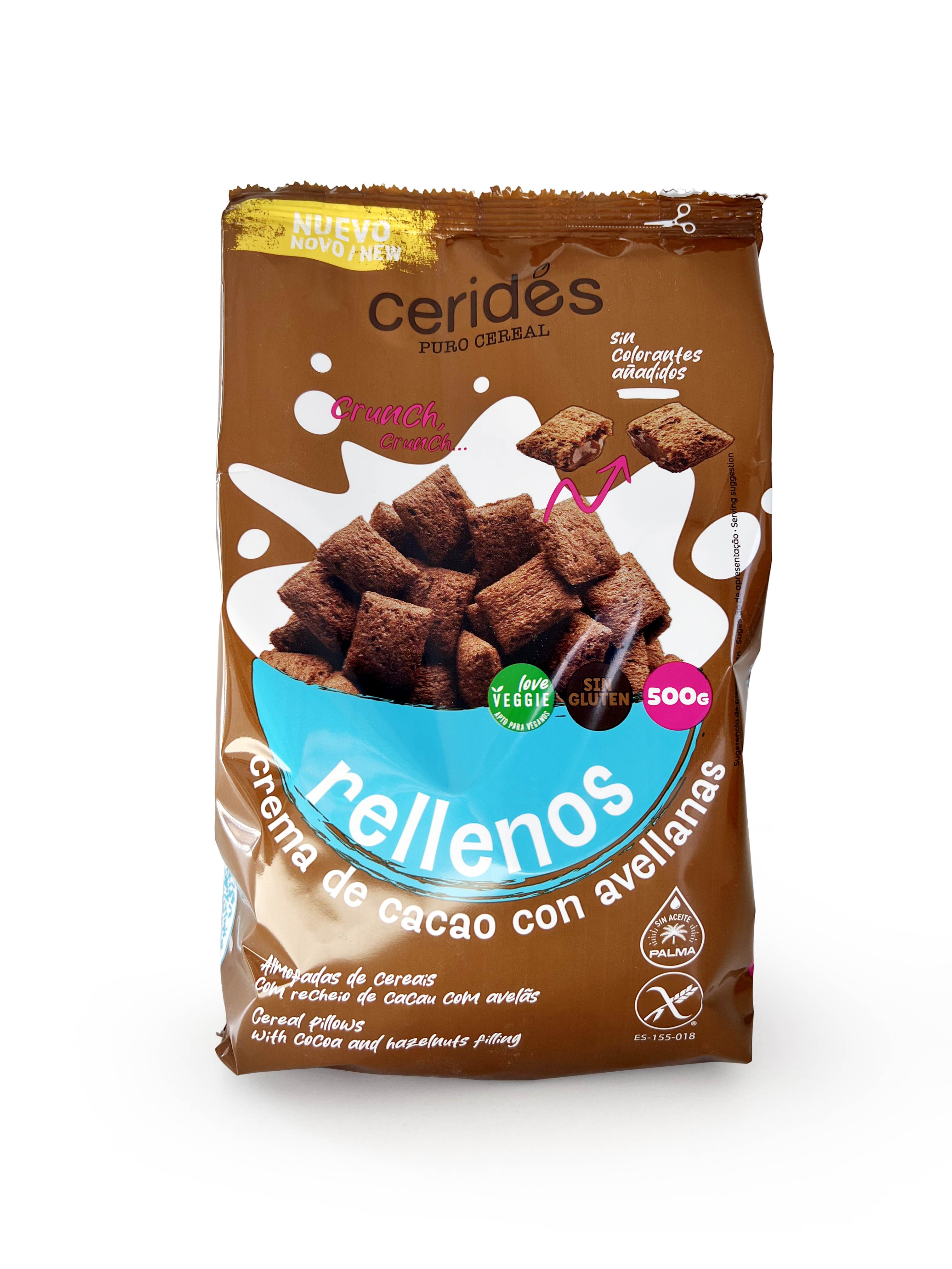CEREALES RELLENOS CACAO AVELLANA 500GR CERIDES