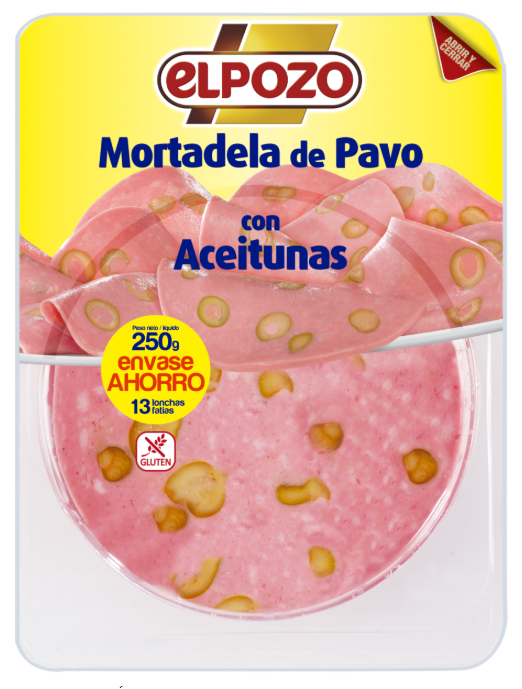 MORTADELA PAVO ACEITUNAS LONCH. 250 GR E