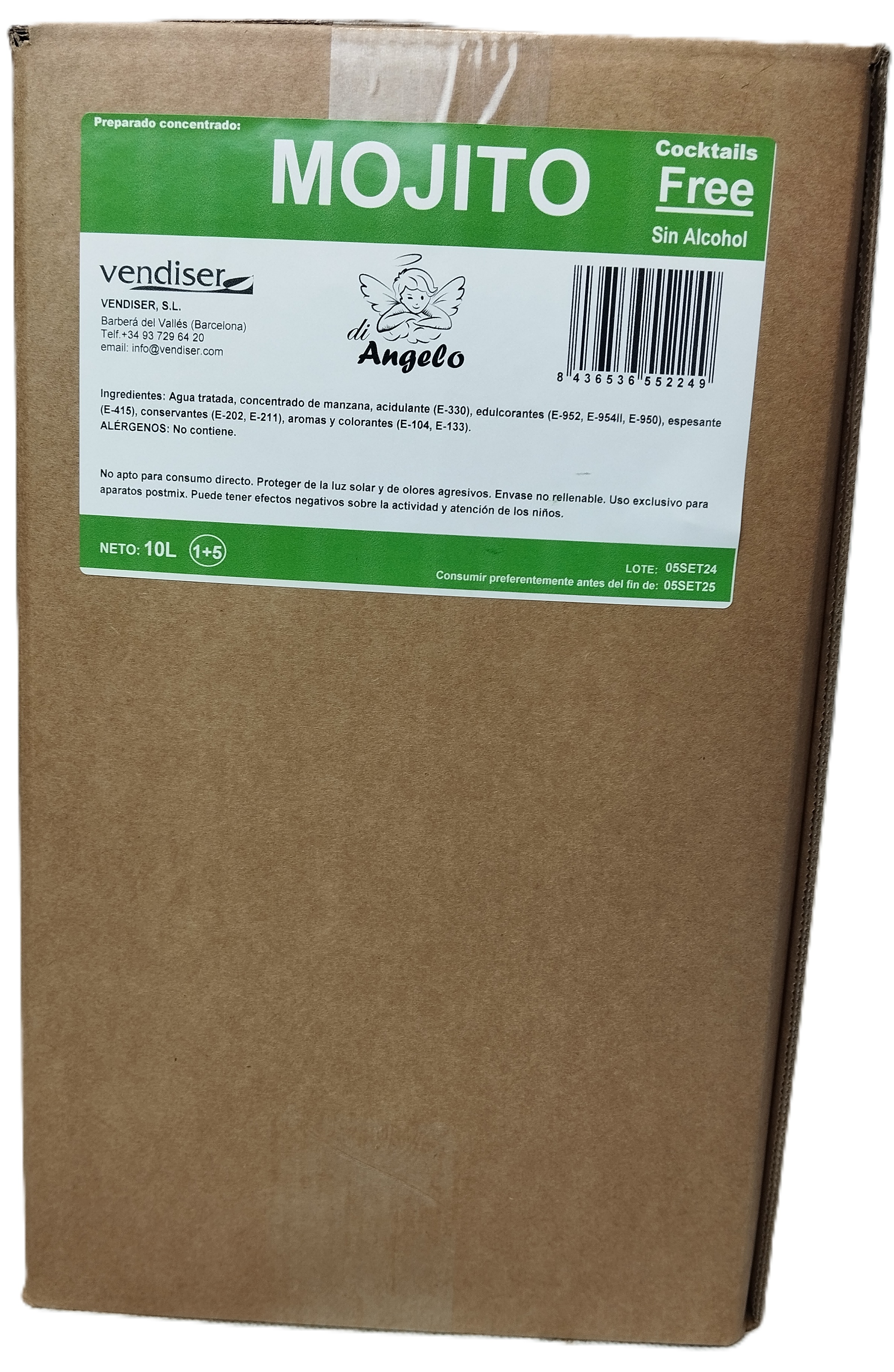 COCKTAIL DI ANGELO MOJITO SIN ALC BIB 10