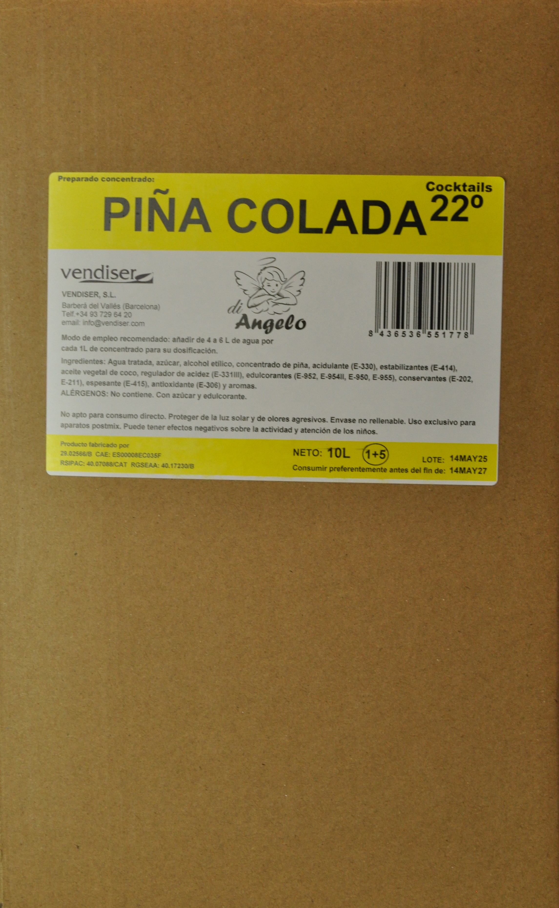 COCKTAIL DI ANGELO PIÑA COLADA 22°BB10