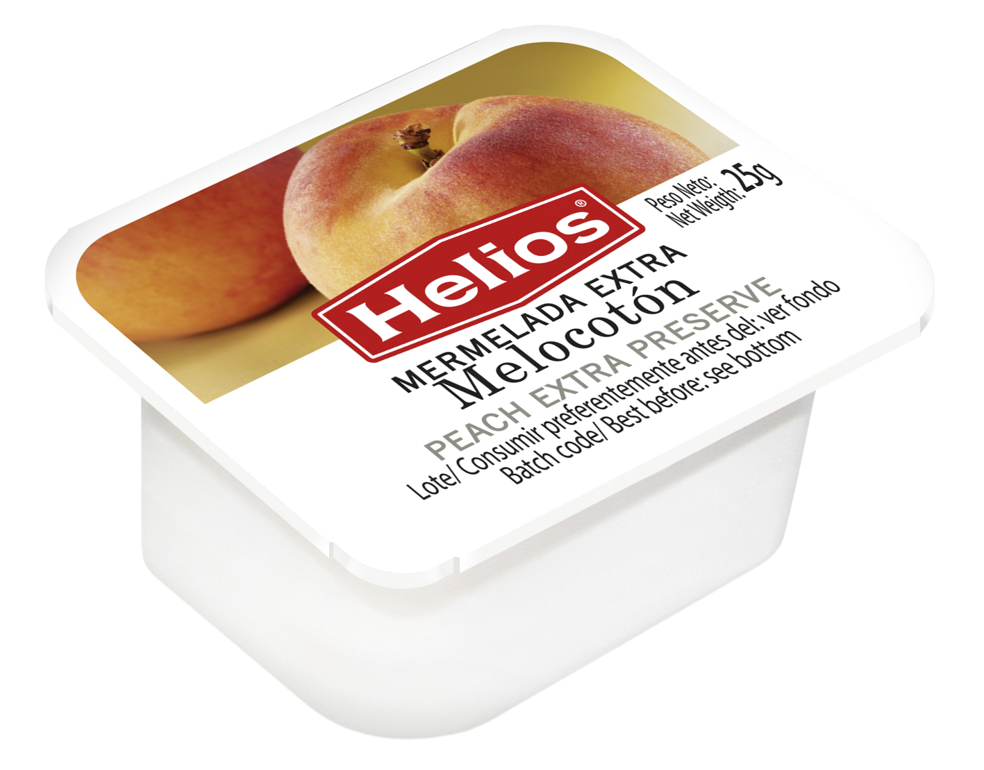 MERMELADA MELOCOTON CAJA 250U X 25 G HEL