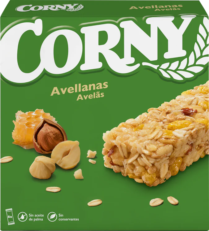 MUESLI AVELLANA 6 BARRITAS (25GR) HERO