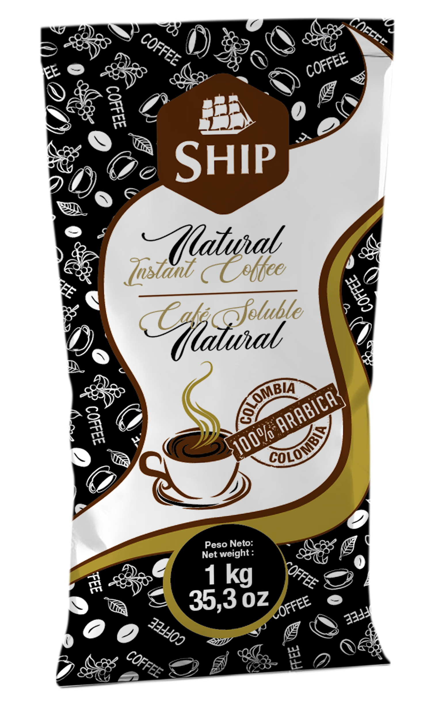 CAFE DESCAFEINADO SOLUBLE BOLSA 1 KG