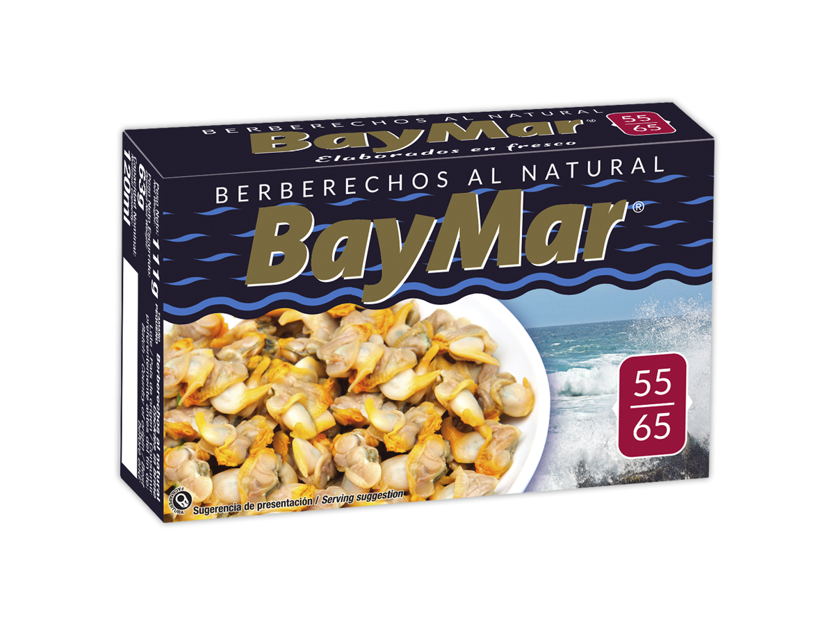 BERBERECHOS NATURAL 55/65 LATA 111 GR BAYMAR