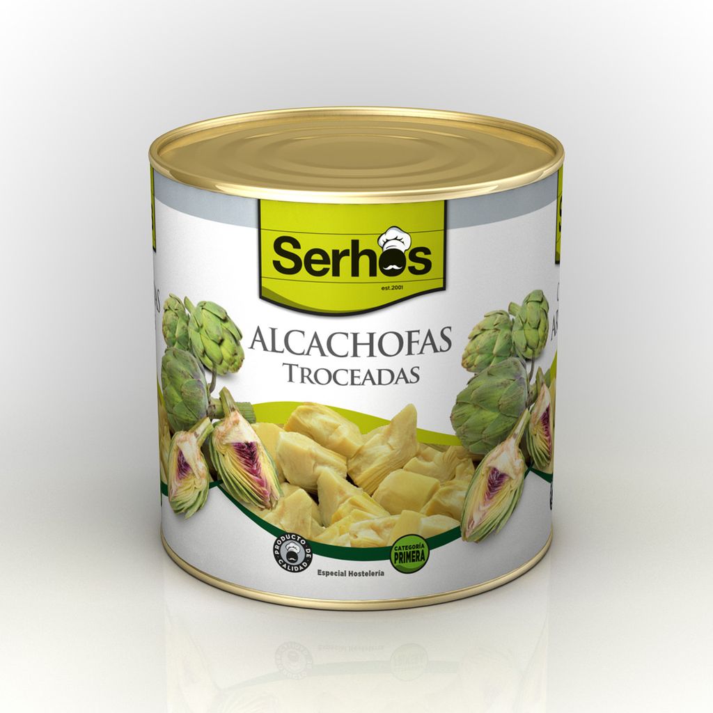 ALCACHOFAS TROZOS LATA 3KG P.E. 1,35 KG 